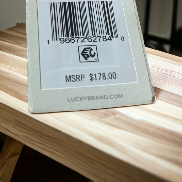 LUCKY BRAND Letoni Leather 2/1 Satchel with Macrame Crochet Trim Boho Chic NWT - Picture 3 of 12